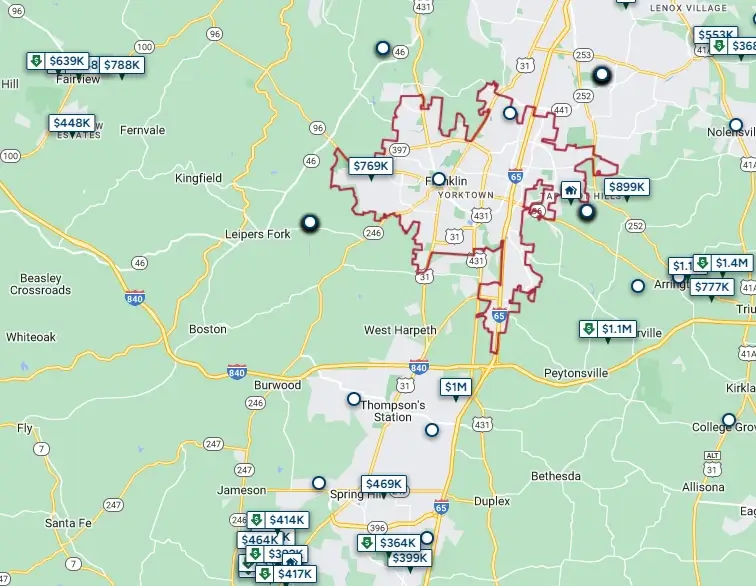 Franklin, Tennessee New Home Developments