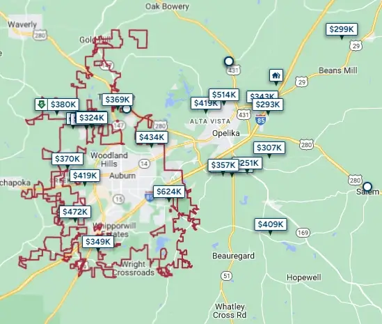 Auburn, Alabama New Home Developments